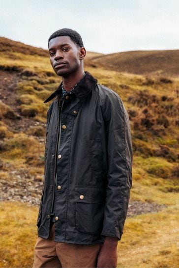 Barbour men's on sale lutz waxed jacket
