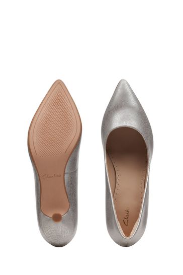 Clarks grey pumps on sale