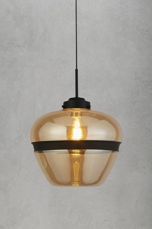 Searchlight Champagne Gold/Black Taylor Ceiling Pendant