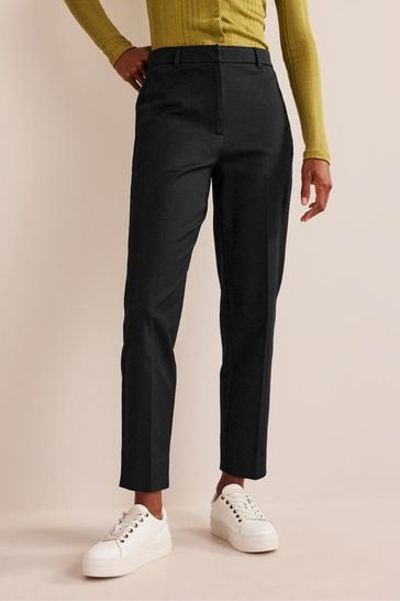 Boden Black Kew Side Stripe Trousers