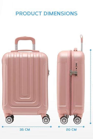 Buy Flight Knight 55x35x20cm 8 Wheel ABS Hard Case Cabin Carry On Hand Black Luggage from Next Turkey