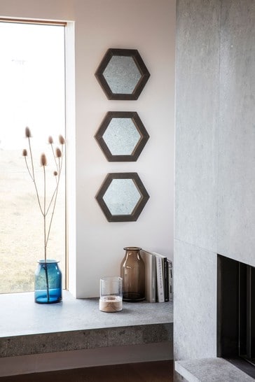 Gallery Direct Grey Alsager Set of 3 Mirrors