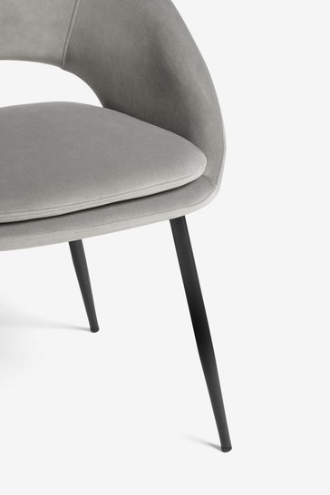 Grey low deals back dining chairs