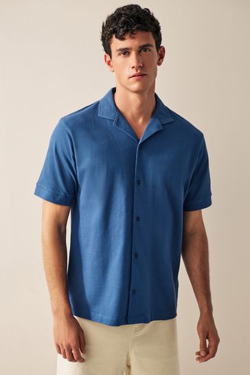 Blue polo outlet button up