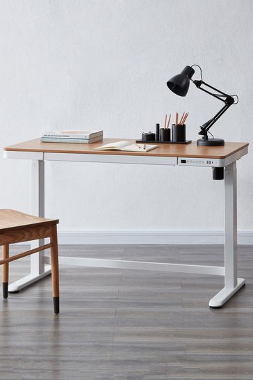 Juno Oak Smart Desk by Koble