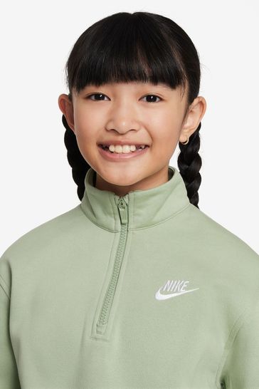 Nike club half zip sweat top