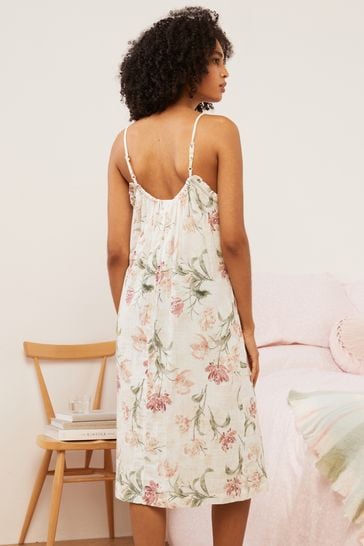 Buy Laura Ashley White Gosford Print Textured Nightie from Next Ireland