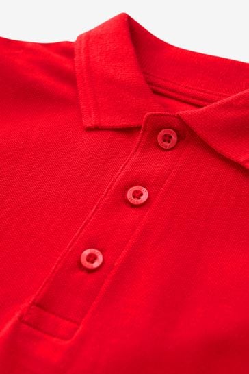 Red school polo shirts outlet