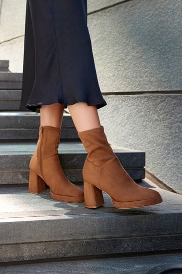 Tan sock boots cheap