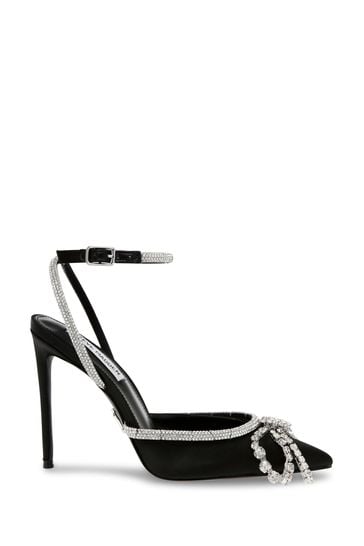 Buy Steve Madden Vibrantly Black Satin Heeled Shoes from Next