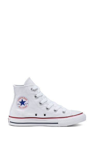 Converse white high store toos