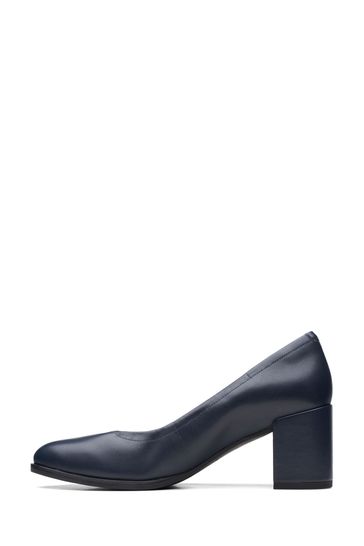 Clarks blue sales court shoes