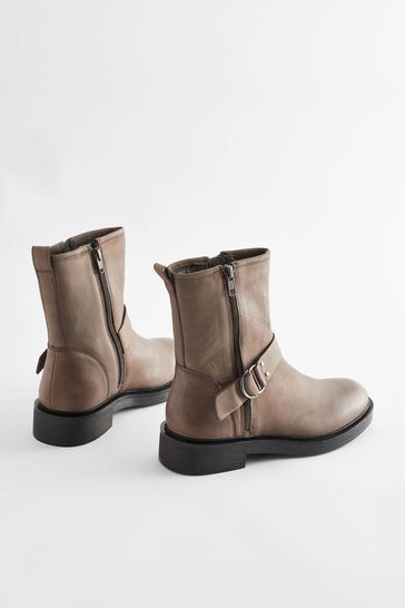 Womens grey sales biker boots