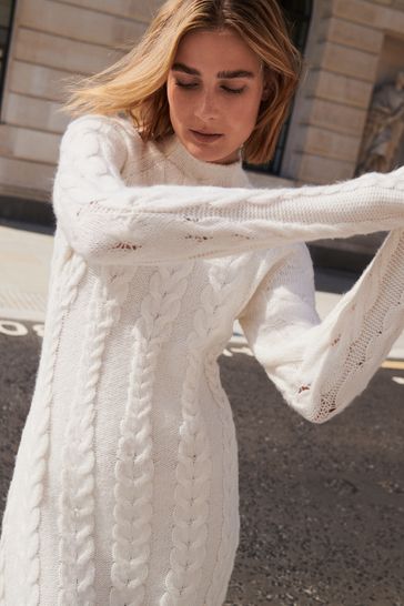 Long white jumper dress top