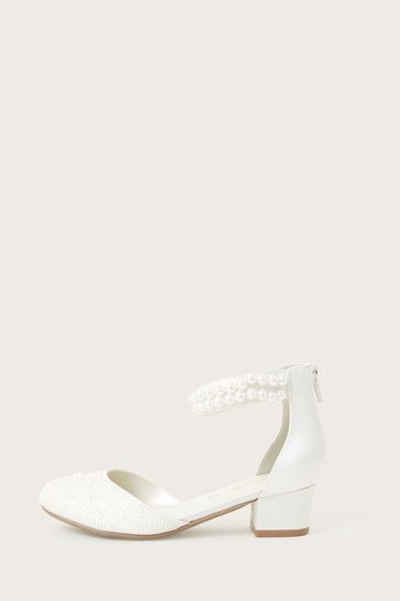 Monsoon Natural Pearly Pearl 2 Part Heels