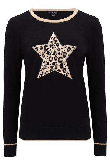 Jumper with leopard print star on sale