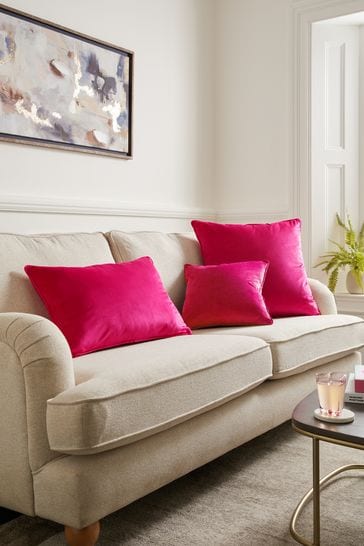 Fuchsia Pink 59 x 59cm Matte Velvet Cushion