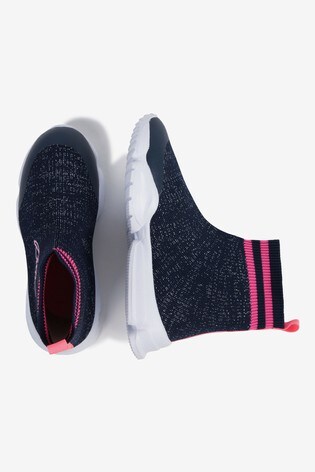 navy sock trainers