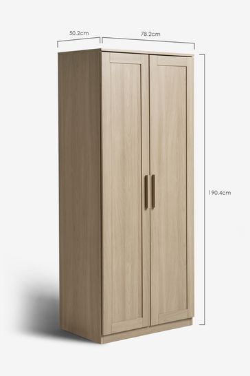 Oak Effect Flynn Double Wardrobe