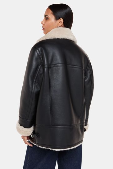 Whistles faux fur jacket discount