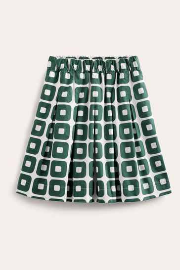 Boden green pleated skirt hotsell