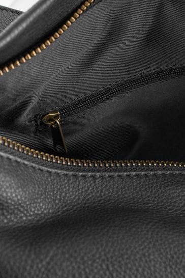 Large black leather shoulder new arrivals bag