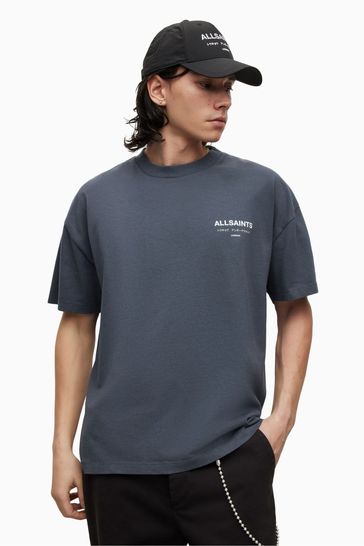 AllSaints Blue Underground Short Sleeve Crew T-Shirt