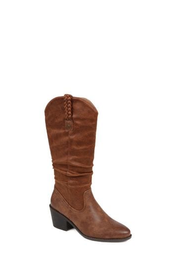Buy Pavers Black Mid Calf Western Style Boots from Next Hungary