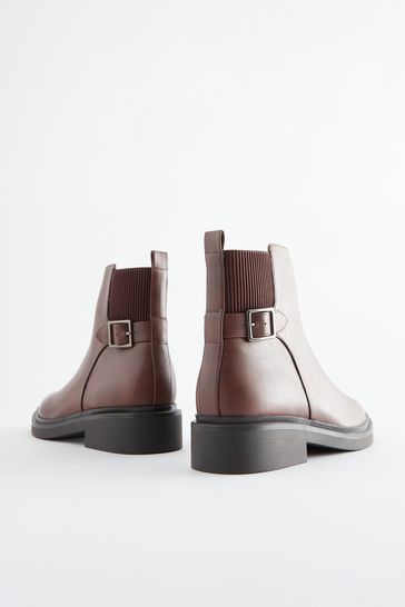 Buy Brown Extra Wide Fit Forever Comfort Buckle Detail Ankle