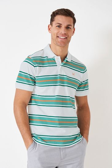 Crew Clothing Company Blue Stripe Cotton Classic Sweatshirt