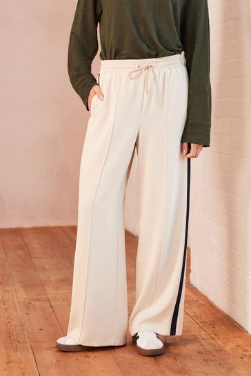 White trousers with black side stripe cheap