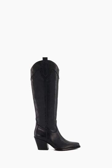 Buy Dune London Tennessee High Leg Western Black Boots from Next USA