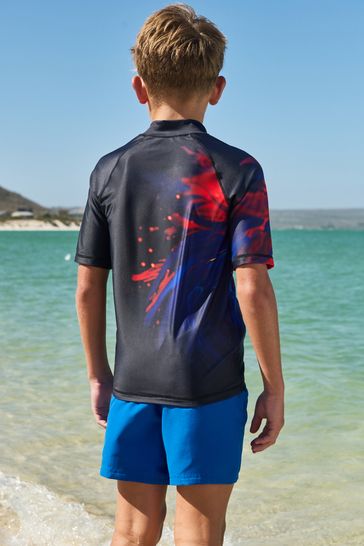 Buy Black Dragon Short Sleeve Sunsafe Rash Vest 1.5 16yrs from Next Oman