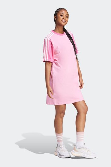 Buy adidas 100 Cotton Sportswear Essentials 3 Stripes Single Jersey Boyfriend T Shirt Dress from Next Bahrain