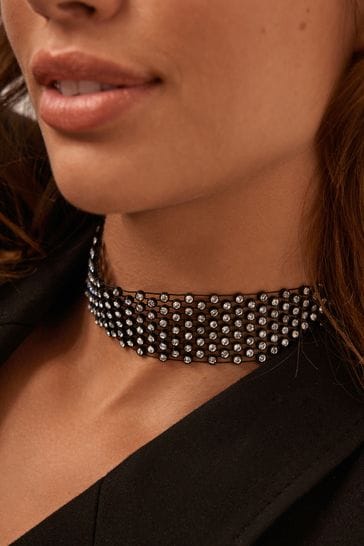 Black sparkly discount choker