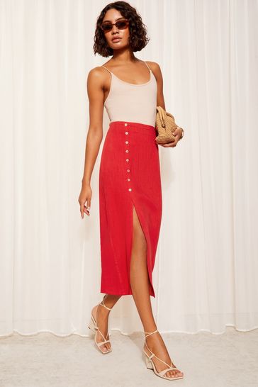 Buy red midi skirt uk 2025