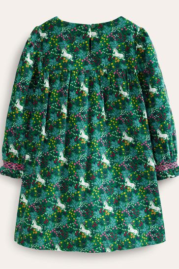 Buy Boden Green Cord Smocked Dress from Next Denmark
