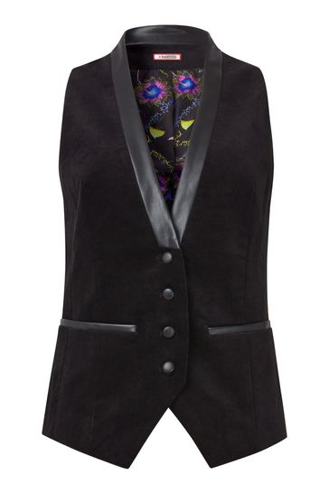 Buy Joe Browns Black Very Velvet Waistcoat from Next Luxembourg