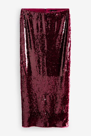 Maroon sequin maxi skirt store