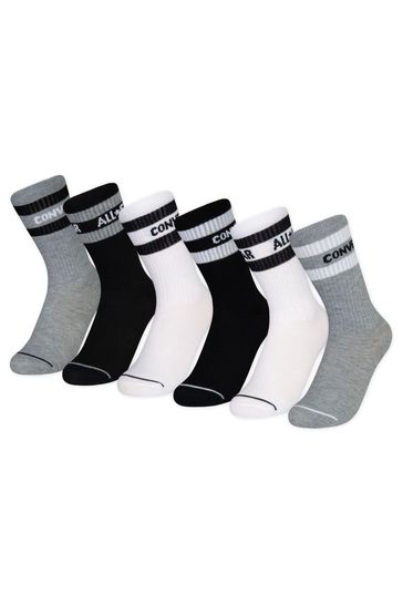 Converse Grey Socks 6 Pack
