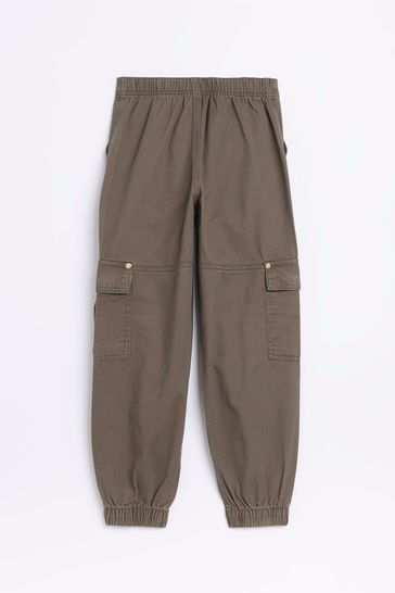 Buy River Island Khaki Green Girls Cargo Trousers from Next Singapore