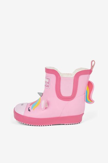 Buy JoJo Maman Bebe Pink Cosy Lined Unicorn Ankle Wellies from Next Netherlands