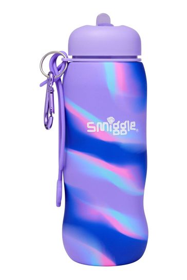 Smiggle Purple Vivid Silicone Roll Up Drink Bottle