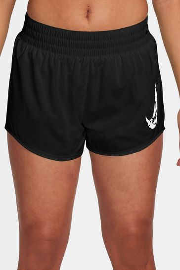Nike Black Dri-FIT One Swoosh Running Mid Rise Briefs Lined Shorts