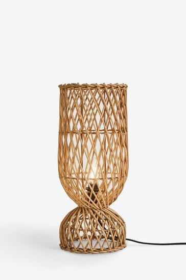 French Connection Natural Rattan Kylo Table Lamp