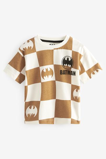 Tan Brown Short Sleeve Batman T-Shirt (3mths-8yrs)
