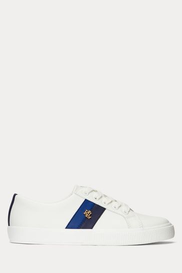 Lauren Ralph Lauren Janson II Leather White Sneakers
