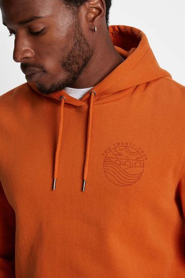 Mens orange north face hoodie hot sale