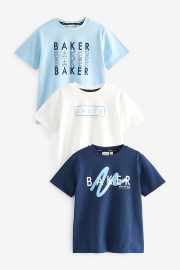 Pack 3 de camisetas con estampado gráfico de Baker by Ted Baker