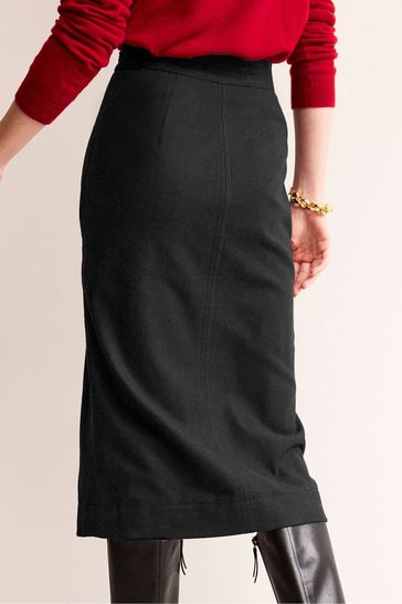 Boden Black Wool Pencil Skirt